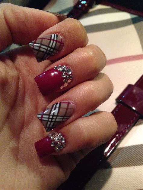 burberry inspired nails|burberry nail strips.